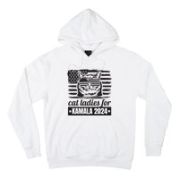 Kamala Harris 2024 Cat Lady Voting Cats Feminine Funny Women Hoodie