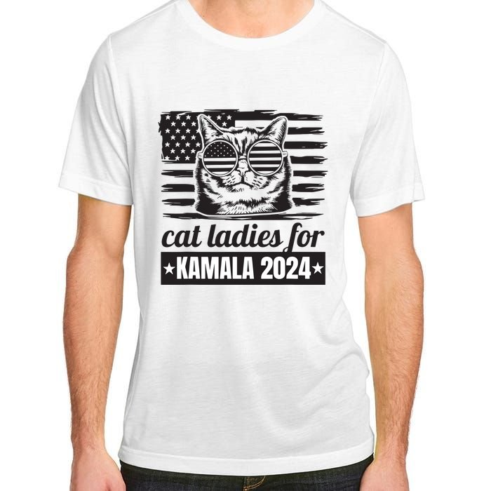 Kamala Harris 2024 Cat Lady Voting Cats Feminine Funny Women Adult ChromaSoft Performance T-Shirt