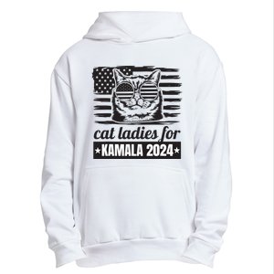 Kamala Harris 2024 Cat Lady Voting Cats Feminine Funny Women Urban Pullover Hoodie