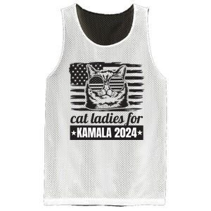 Kamala Harris 2024 Cat Lady Voting Cats Feminine Funny Women Mesh Reversible Basketball Jersey Tank