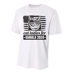 Kamala Harris 2024 Cat Lady Voting Cats Feminine Funny Women Performance Sprint T-Shirt