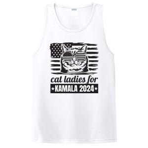 Kamala Harris 2024 Cat Lady Voting Cats Feminine Funny Women PosiCharge Competitor Tank