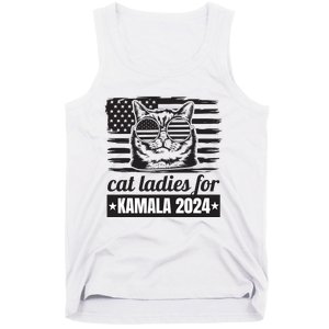 Kamala Harris 2024 Cat Lady Voting Cats Feminine Funny Women Tank Top