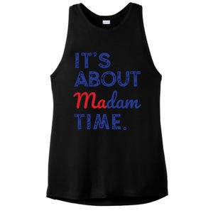 Kamala Harris 2024 Its About Madam Time President Election Ladies PosiCharge Tri-Blend Wicking Tank