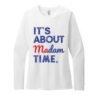 Kamala Harris 2024 Its About Madam Time President Election Womens CVC Long Sleeve Shirt