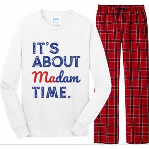 Kamala Harris 2024 Its About Madam Time President Election Long Sleeve Pajama Set