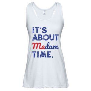 Kamala Harris 2024 Its About Madam Time President Election Ladies Essential Flowy Tank