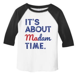 Kamala Harris 2024 Its About Madam Time President Election Toddler Fine Jersey T-Shirt