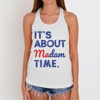 Kamala Harris 2024 Its About Madam Time President Election Women's Knotted Racerback Tank