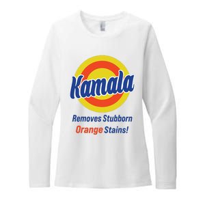 Kamala Harris 2024 Removes Stubborn Orange Stains Womens CVC Long Sleeve Shirt