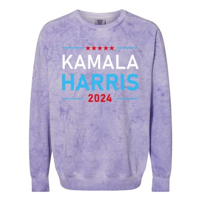 Kamala Harris 2024 Presidential Election Campaign Colorblast Crewneck Sweatshirt