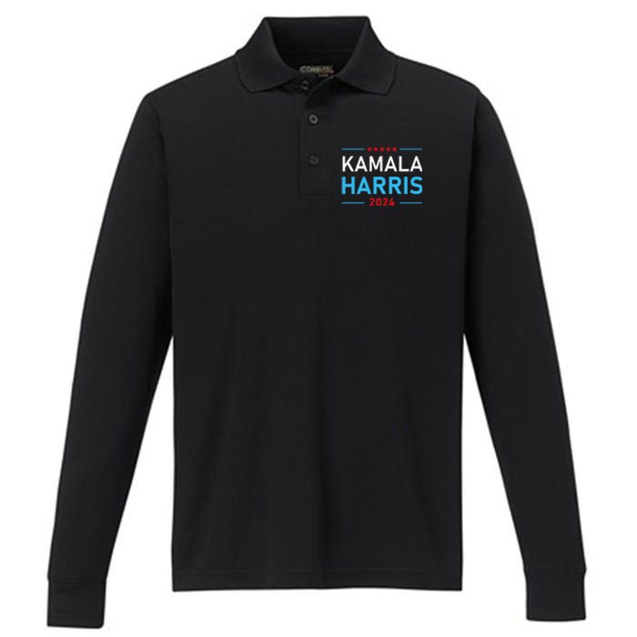 Kamala Harris 2024 Presidential Election Campaign Performance Long Sleeve Polo