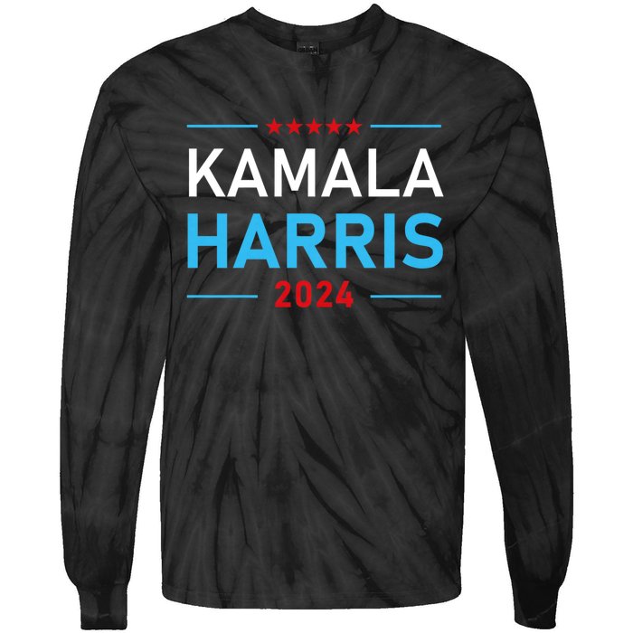 Kamala Harris 2024 Presidential Election Campaign Tie-Dye Long Sleeve Shirt