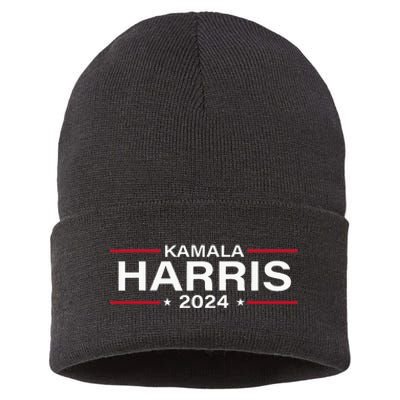 Kamala Harris 2024 For President Election Campaign Sustainable Knit Beanie