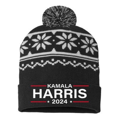 Kamala Harris 2024 For President Election Campaign USA-Made Snowflake Beanie