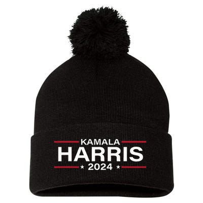 Kamala Harris 2024 For President Election Campaign Pom Pom 12in Knit Beanie