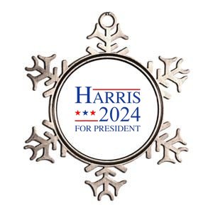 Kamala Harris 2024 For President Election Campaign Metallic Star Ornament