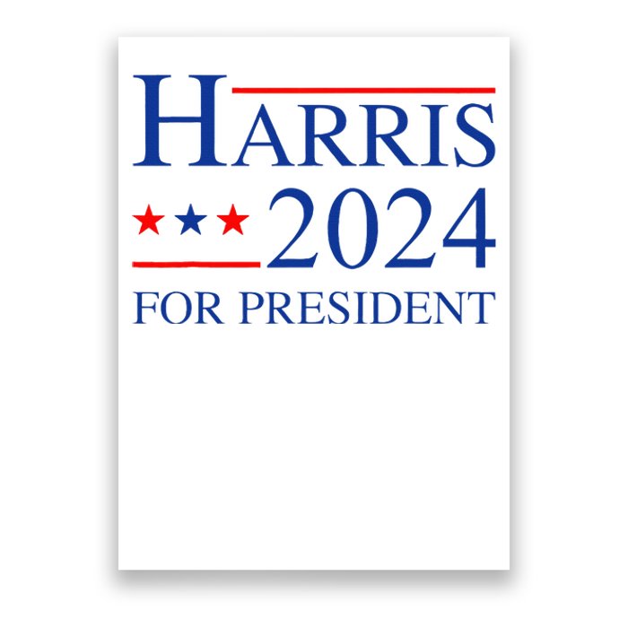 Kamala Harris 2024 For President Election Campaign Poster