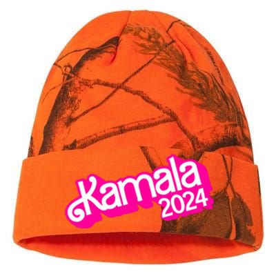 Kamala Harris 2024 Neon Fuchsia Doll Logo Kati Licensed 12" Camo Beanie