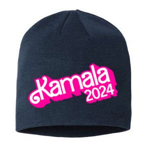 Kamala Harris 2024 Neon Fuchsia Doll Logo Sustainable Beanie