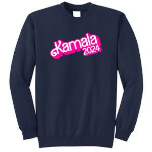 Kamala Harris 2024 Neon Fuchsia Doll Logo Tall Sweatshirt