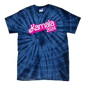 Kamala Harris 2024 Neon Fuchsia Doll Logo Tie-Dye T-Shirt