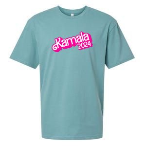 Kamala Harris 2024 Neon Fuchsia Doll Logo Sueded Cloud Jersey T-Shirt