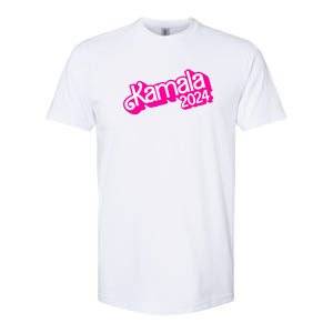 Kamala Harris 2024 Neon Fuchsia Doll Logo Softstyle CVC T-Shirt