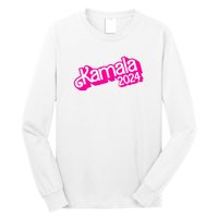 Kamala Harris 2024 Neon Fuchsia Doll Logo Long Sleeve Shirt