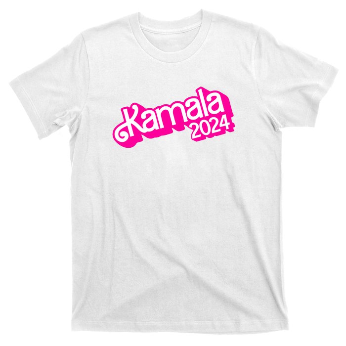 Kamala Harris 2024 Neon Fuchsia Doll Logo T-Shirt