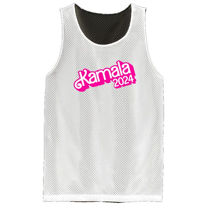 Kamala Harris 2024 Neon Fuchsia Doll Logo Mesh Reversible Basketball Jersey Tank