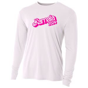 Kamala Harris 2024 Neon Fuchsia Doll Logo Cooling Performance Long Sleeve Crew