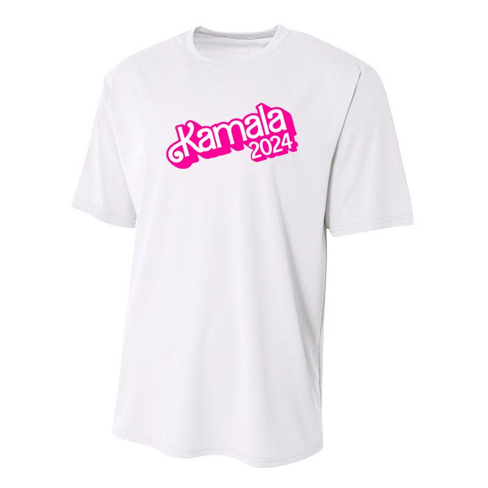 Kamala Harris 2024 Neon Fuchsia Doll Logo Performance Sprint T-Shirt