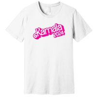 Kamala Harris 2024 Neon Fuchsia Doll Logo Premium T-Shirt