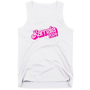 Kamala Harris 2024 Neon Fuchsia Doll Logo Tank Top