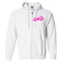 Kamala Harris 2024 Neon Fuchsia Doll Logo Full Zip Hoodie