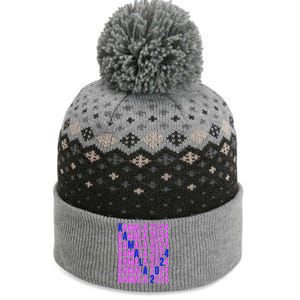 Kamala Harris 2024 Vote Democratic President Text Repeating The Baniff Cuffed Pom Beanie