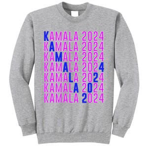 Kamala Harris 2024 Vote Democratic President Text Repeating Tall Sweatshirt