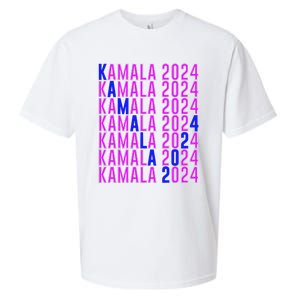 Kamala Harris 2024 Vote Democratic President Text Repeating Sueded Cloud Jersey T-Shirt