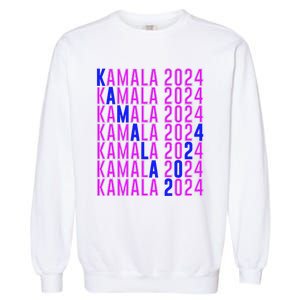 Kamala Harris 2024 Vote Democratic President Text Repeating Garment-Dyed Sweatshirt