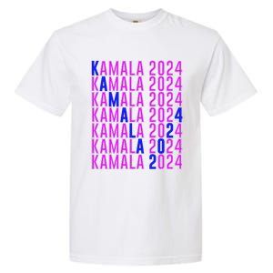 Kamala Harris 2024 Vote Democratic President Text Repeating Garment-Dyed Heavyweight T-Shirt