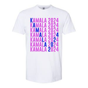 Kamala Harris 2024 Vote Democratic President Text Repeating Softstyle CVC T-Shirt