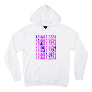 Kamala Harris 2024 Vote Democratic President Text Repeating Hoodie