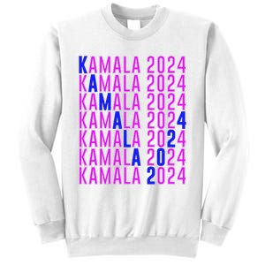 Kamala Harris 2024 Vote Democratic President Text Repeating Sweatshirt