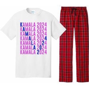 Kamala Harris 2024 Vote Democratic President Text Repeating Pajama Set