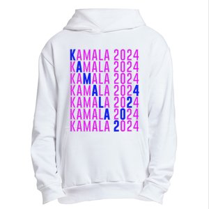 Kamala Harris 2024 Vote Democratic President Text Repeating Urban Pullover Hoodie