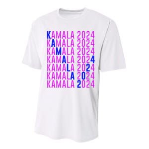 Kamala Harris 2024 Vote Democratic President Text Repeating Performance Sprint T-Shirt