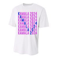 Kamala Harris 2024 Vote Democratic President Text Repeating Performance Sprint T-Shirt