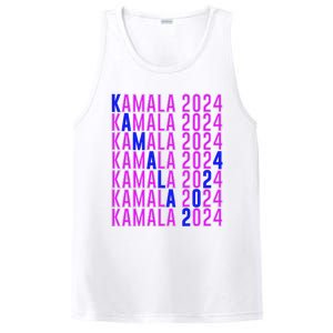 Kamala Harris 2024 Vote Democratic President Text Repeating PosiCharge Competitor Tank