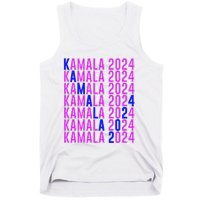 Kamala Harris 2024 Vote Democratic President Text Repeating Tank Top